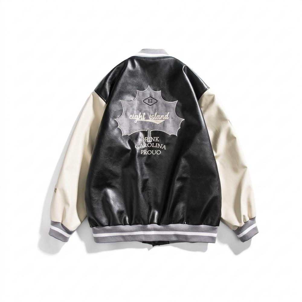 Allsaints Leather - Tavin | Color-Block Zip-Up Jacket Unisex