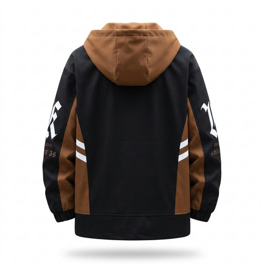 Allsaints Leather - Lenav | Hooded Color-Block Jacket Men