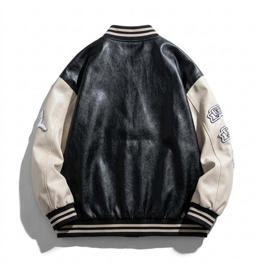 Allsaints Leather - Kenav | Patched Faux-Leather Jacket Unisex