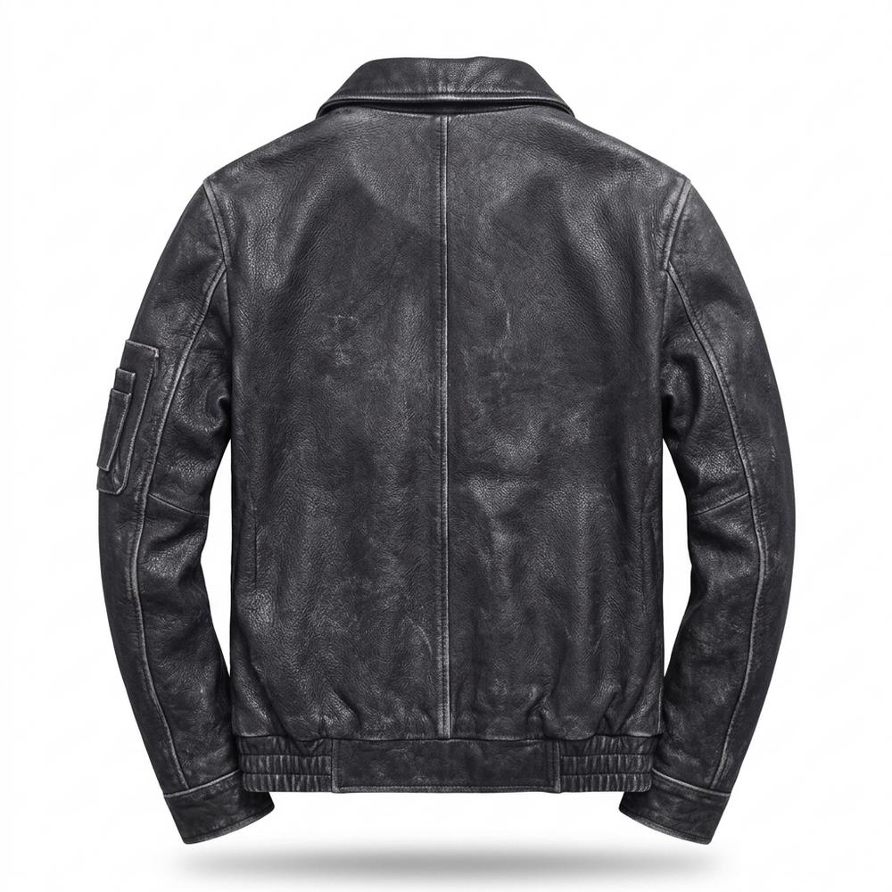 Allsaints Leather - Kofiv | Grained Zipped Leather Jacket Men