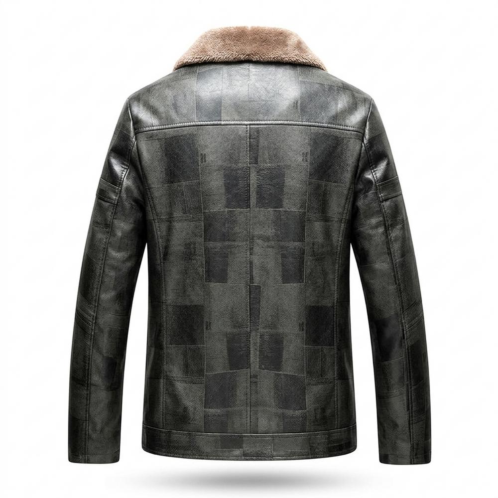 Allsaints Leather - Malan | Lined Textured Leather Jacket Men