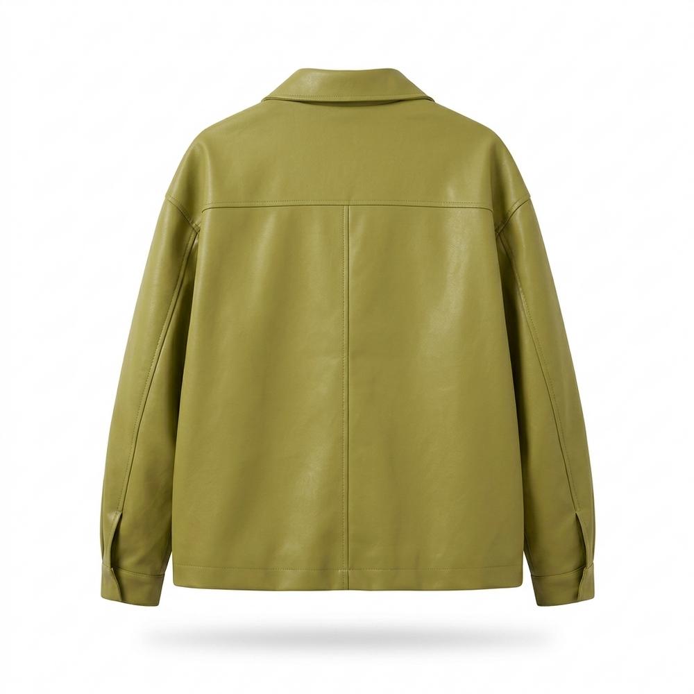 Allsaints Leather - Divek | Zip-Up Collared Leather Jacket Unisex