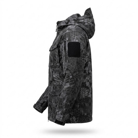 Allsaints Leather - Davel | Patterned Hooded Jacket Men
