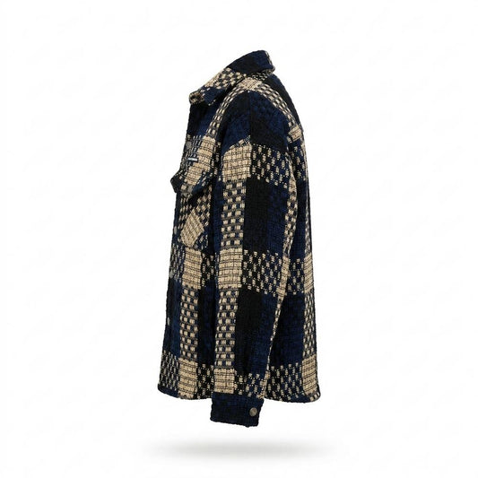 Allsaints Leather - Damel | Textured Checkered Jacket Unisex