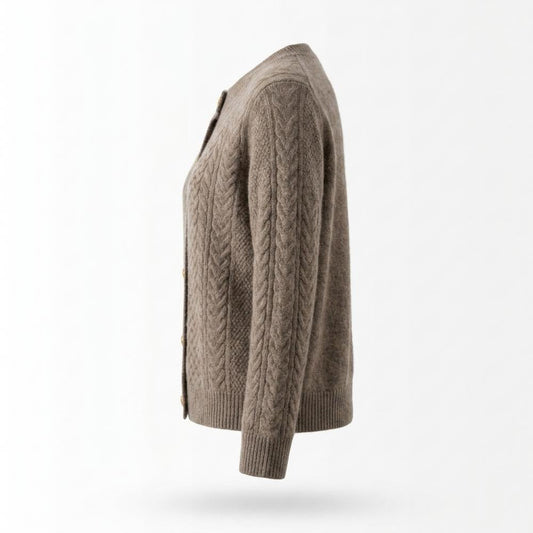 Allsaints Leather - Valev | Cable-Knit Button-Front Knit Cardigan Women