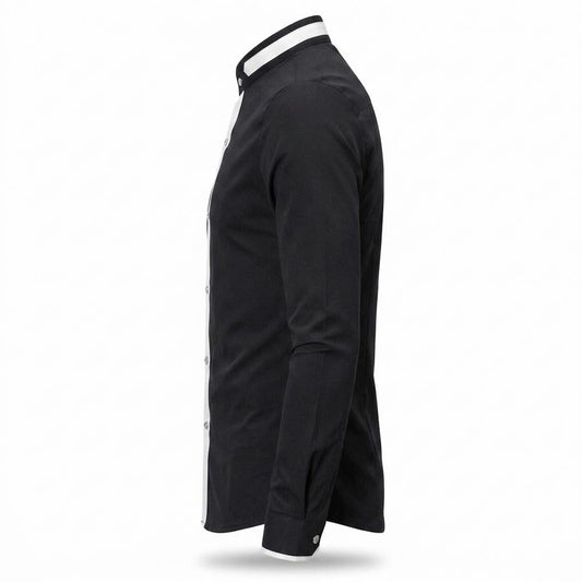Allsaints Leather - Kukok | Contrast-Placket Slim-Fit Shirt Men
