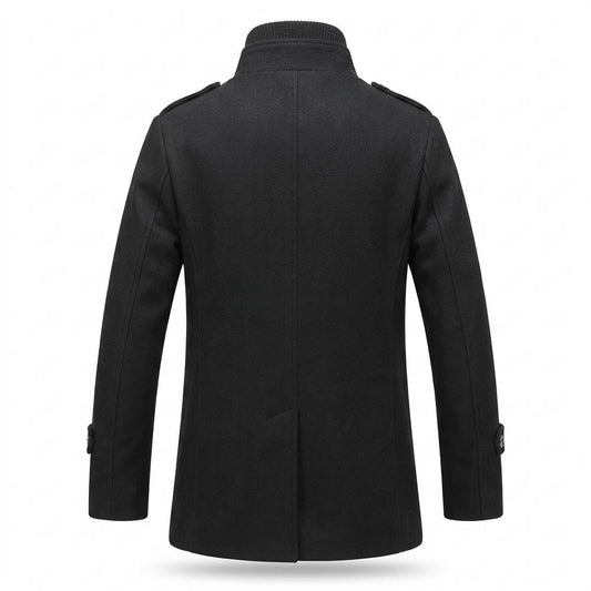 Allsaints Leather - Yonal | Tailored Buttoned Coat Men