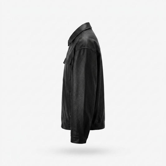 Allsaints Leather - Tamor | Zip-Up Flap-Pocket Leather Jacket Unisex
