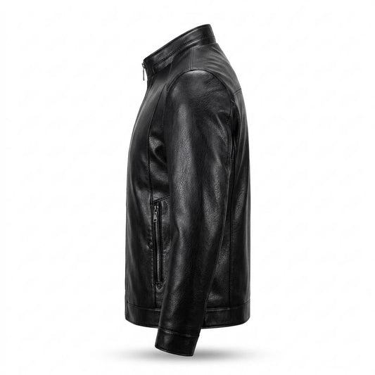 Allsaints Leather - Cirod | Zippered Stand-Collar Leather Jacket Men