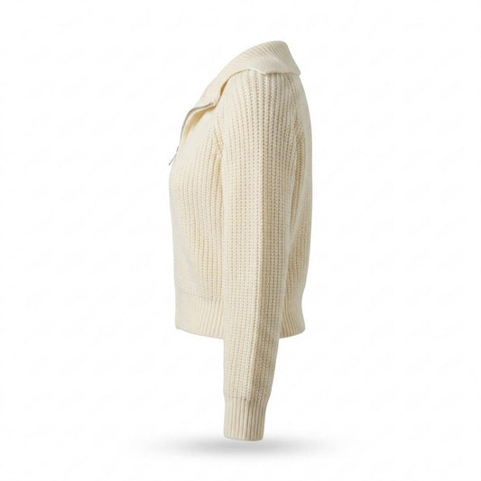 Allsaints Leather - Venor | Zip-Up Rib-Knit Knit Cardigan Women