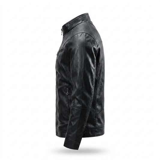 Allsaints Leather - Rimor | Zip-Up Quilted-Shoulder Leather Jacket Men