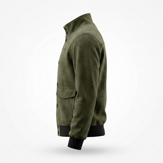 Allsaints Leather - Risin | Suede-Effect Button-Front Jacket Men