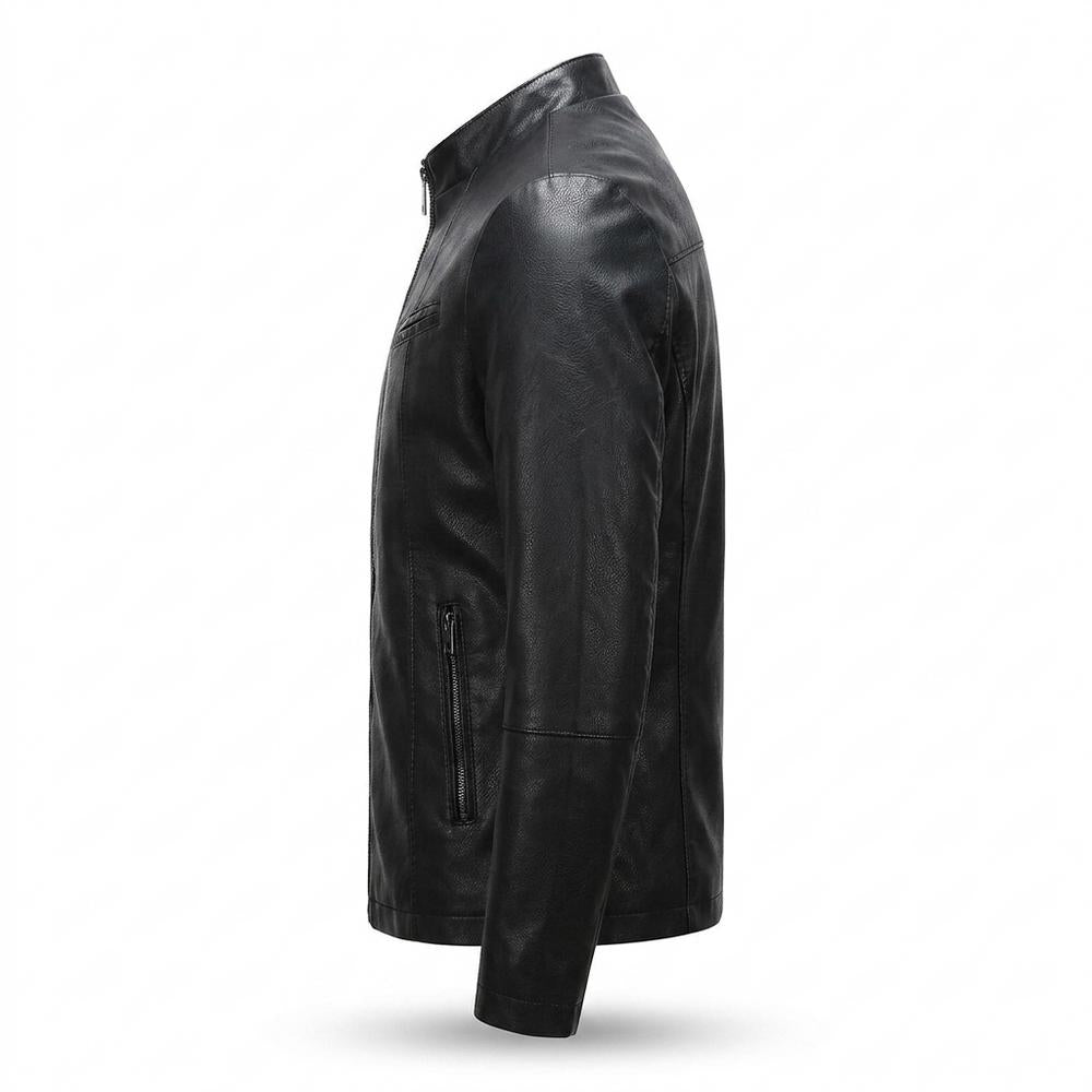 Allsaints Leather - Taven | Slim Fit Zip-Up Leather Jacket Men