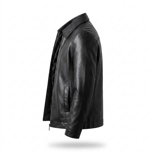 Allsaints Leather - Tavel | Zip-Up Collared Leather Jacket Men