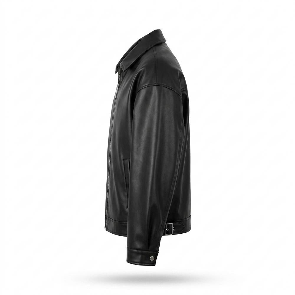 Allsaints Leather - Kefus | Zip-Up Relaxed-Fit Jacket Unisex