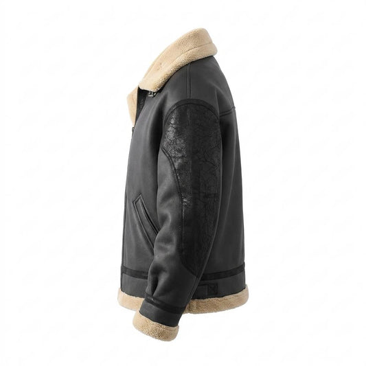 Allsaints Leather - Lamim | Shearling-Lined Zip-Up Leather Jacket Men