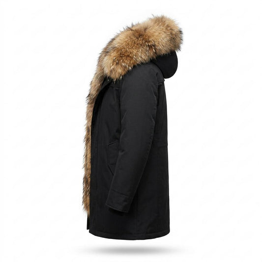 Allsaints Leather - Rakar | Faux-Fur Lined Hooded Coat Men