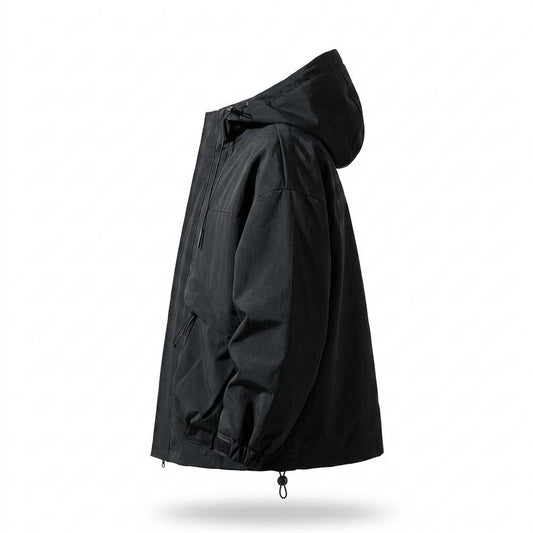 Allsaints Leather - Alvin | Hooded Relaxed Fit Jacket Unisex
