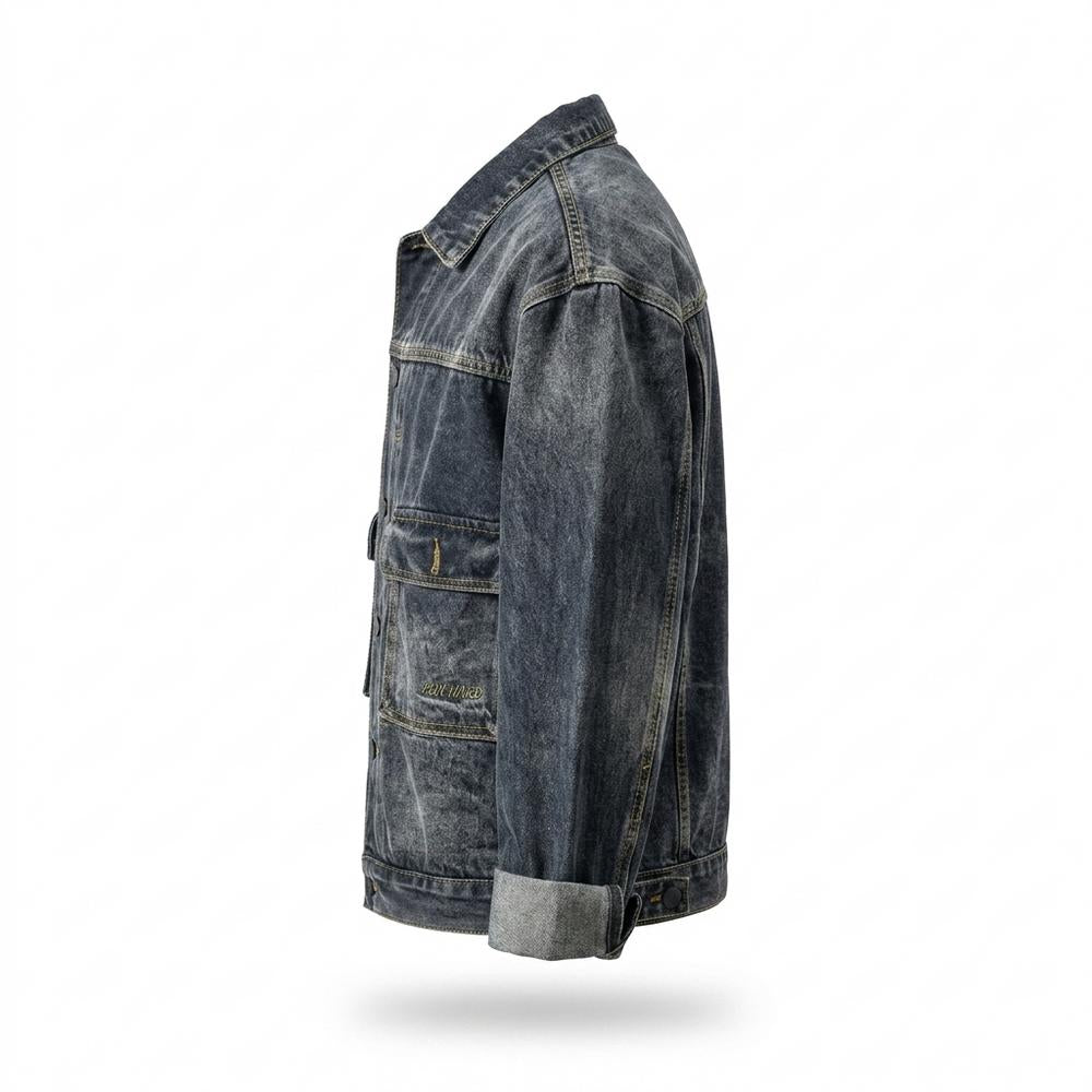 Allsaints Leather - Lomon | Washed Multi-Pocket Denim Jacket Men