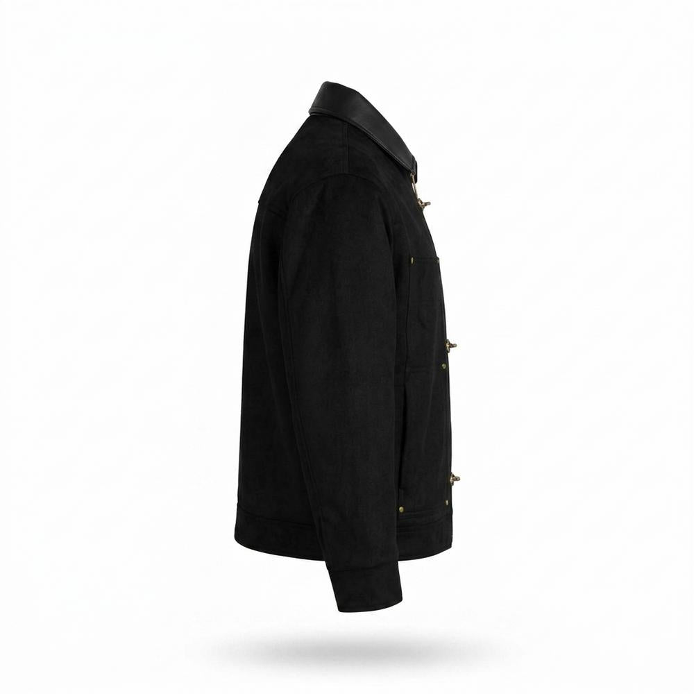 Allsaints Leather - Lomir | Clasp-Closure Leather-Collar Jacket Men