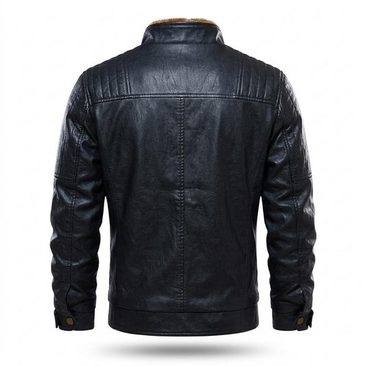 Allsaints Leather - Radus | Quilted Grained Leather Jacket Men