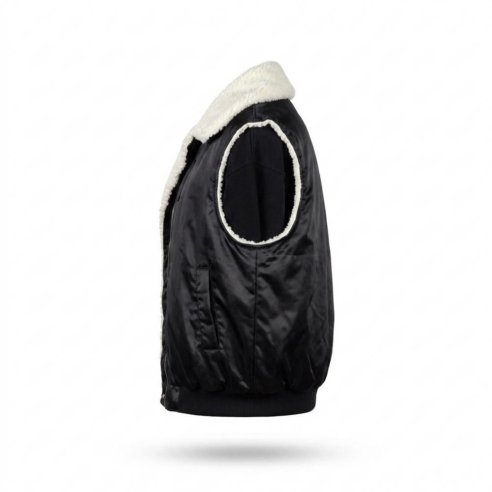 Allsaints Leather - Serev | Satin Sherpa-Lined Vest Unisex