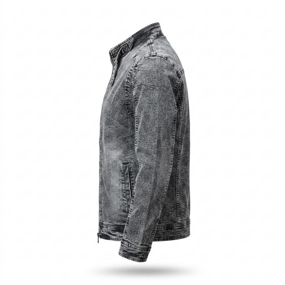Allsaints Leather - Karal | Washed Zip-Up Jacket Men