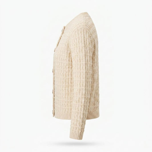 Allsaints Leather - Risan | Waffle-Knit Button-Front Knit Cardigan Women