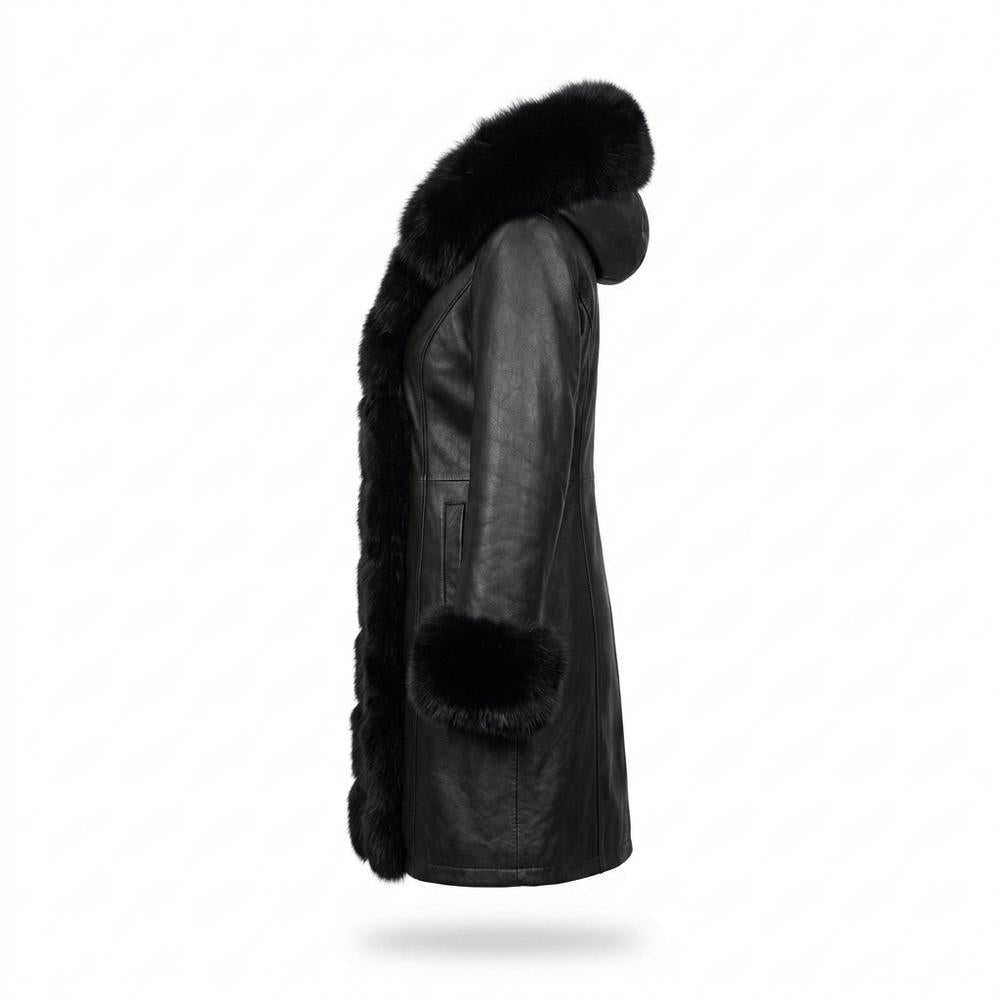 Allsaints Leather - Lymir | Fur-Trimmed Hooded Coat Women