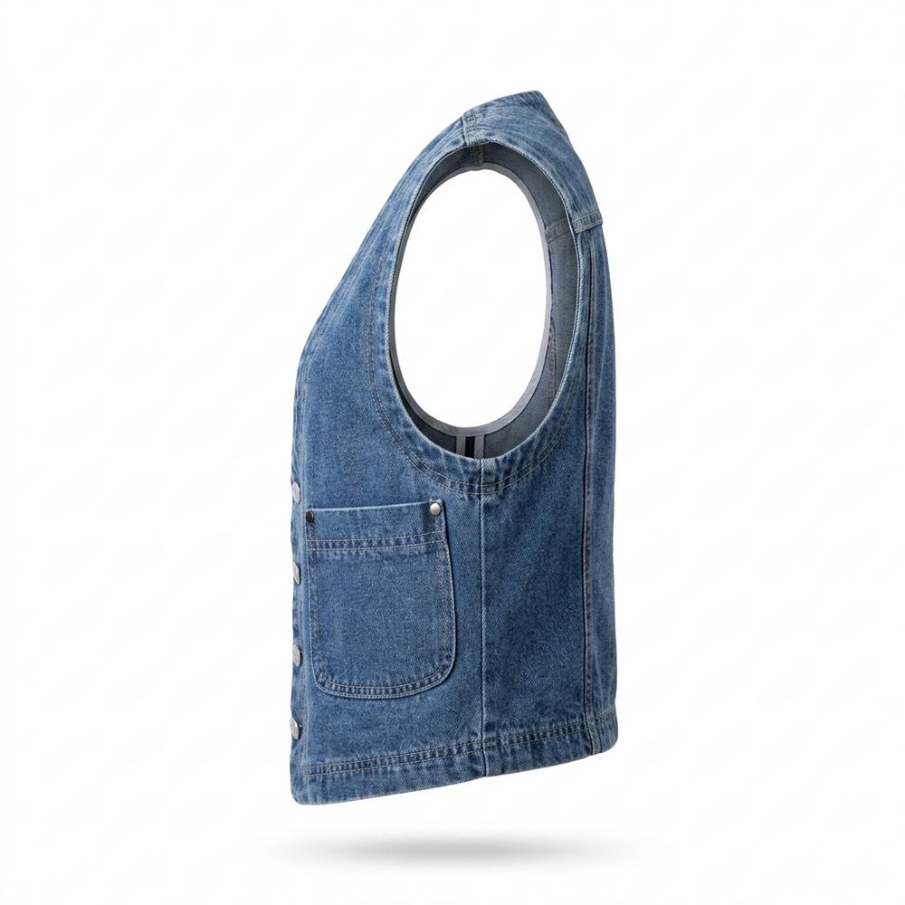 Allsaints Leather - Lerel | Sleeveless Button-Front Vest Women