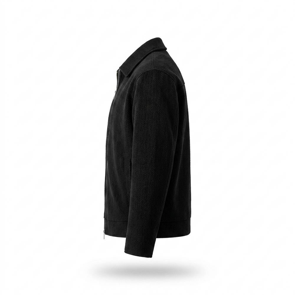 Allsaints Leather - Kesen | Ribbed Zip-Up Jacket Men