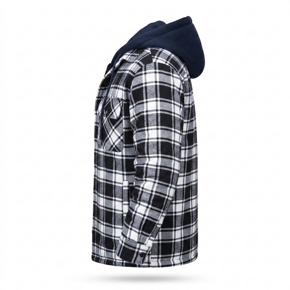 Allsaints Leather - Lasin | Plaid Hooded Jacket Men