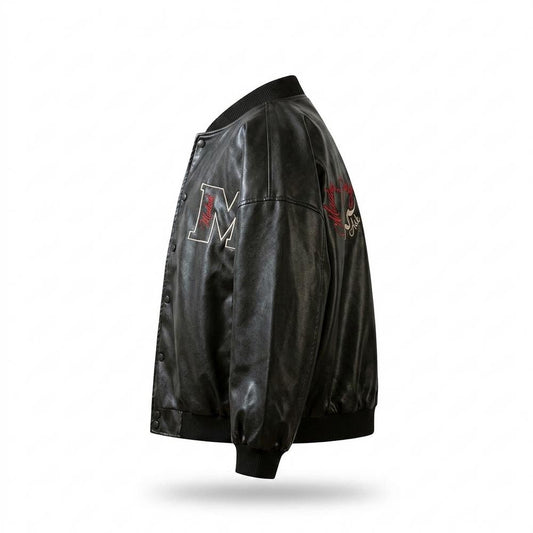 Allsaints Leather - Supes | Embroidered Buttoned Jacket Unisex