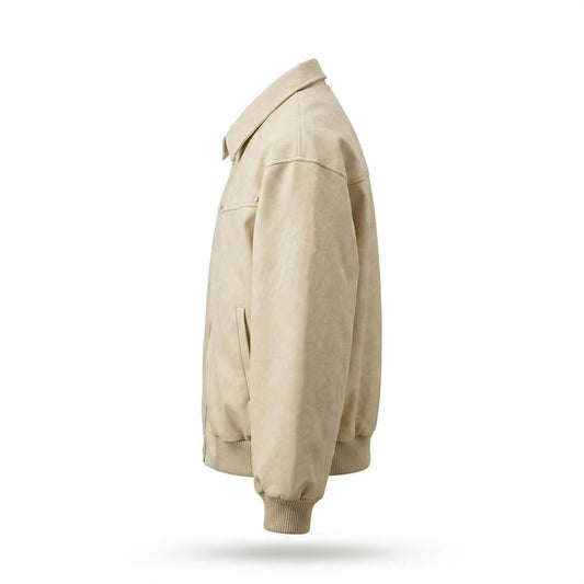Allsaints Leather - Seran | Suede-Effect Zip-Up Jacket Men