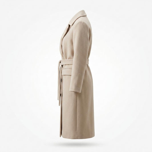 Allsaints Leather - Lyver | Double-Breasted Belted Coat Women