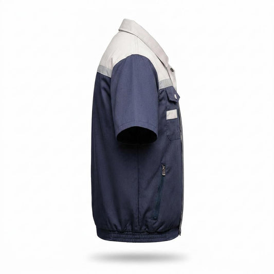 Allsaints Leather - Zemel | Short-Sleeved Reflective Jacket Unisex