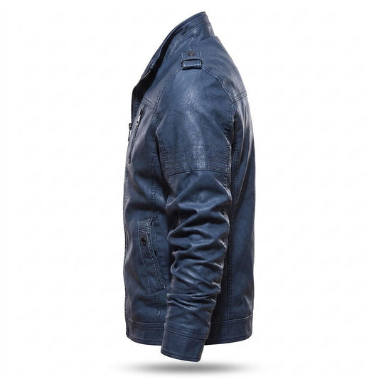 Allsaints Leather - Lomel | Fleece-Lined Zip-Up Leather Jacket Men