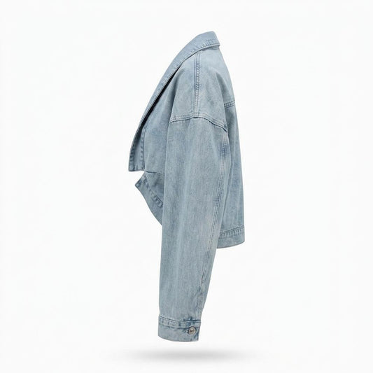 Allsaints Leather - Vital | Cropped Relaxed-Fit Denim Jacket Women