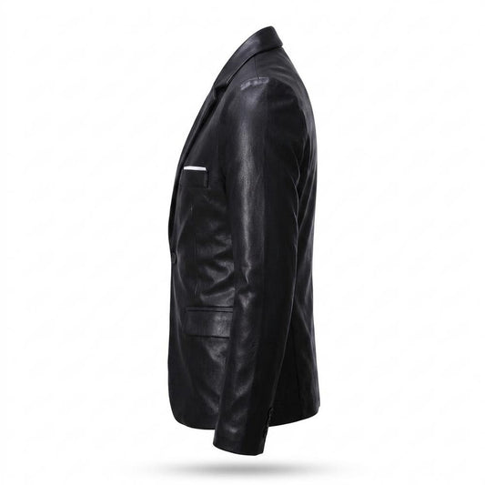 Allsaints Leather - Yuzel | Faux-Leather Single-Button Blazer Men