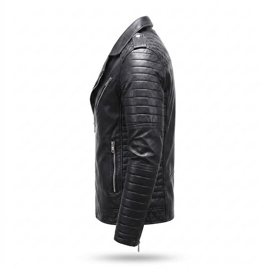 Allsaints Leather - Yomil | Quilted Asymmetrical Leather Jacket Men