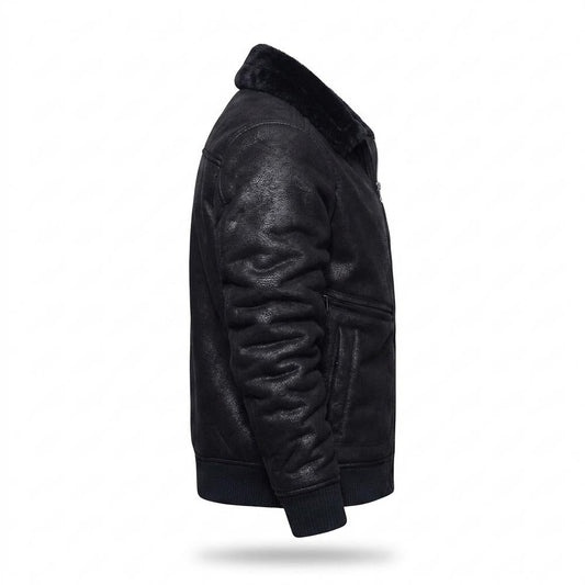 Allsaints Leather - Mimel | Lined Textured Leather Jacket Men