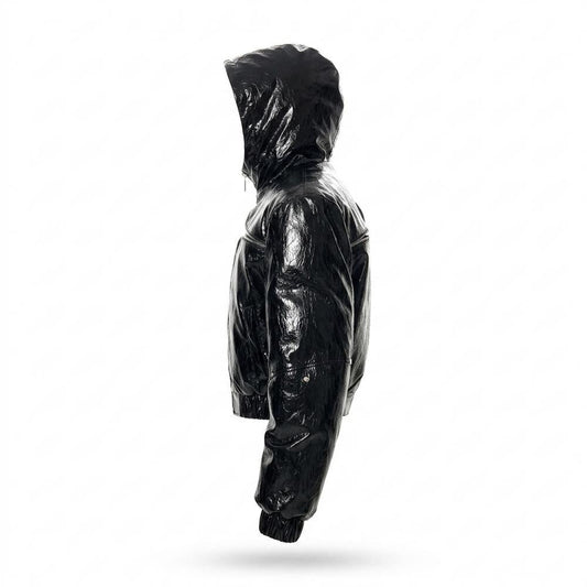 Allsaints Leather - Eofuv | Shiny Hooded Jacket Unisex
