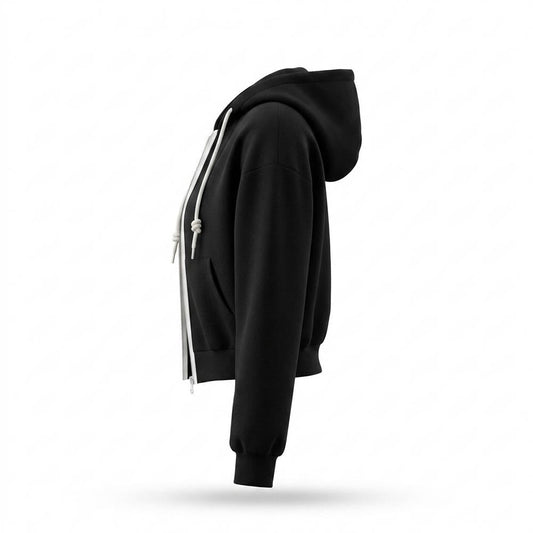 Allsaints Leather - Vitir | Zip-Up Cropped Hoodie Women