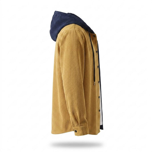 Allsaints Leather - Manun | Color-Block Hooded Shirt Men