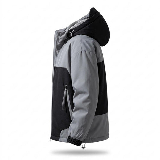 Allsaints Leather - Minor | Fleece-Lined Color-Block Jacket Men
