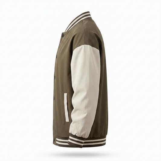 Allsaints Leather - Lover | Two-Tone Striped-Trim Jacket Unisex