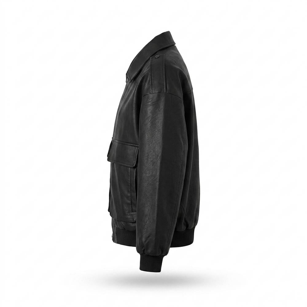 Allsaints Leather - Zetir | Oversized Zip-Up Leather Jacket Unisex