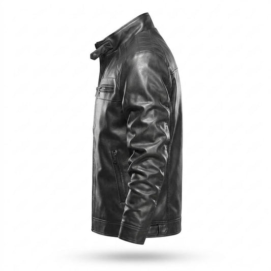 Allsaints Leather - Aomon | Quilted Zippered Leather Jacket Men