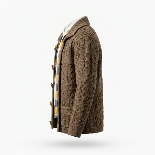 Allsaints Leather - Comar | Cable-Knit Toggle-Button Knit Cardigan Men