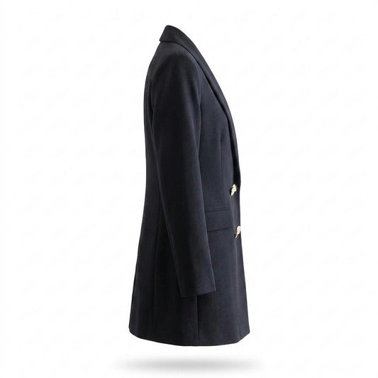 Allsaints Leather - Calor | Double-Breasted Longline Blazer Women